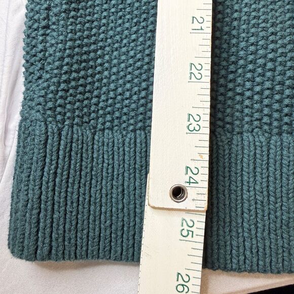 Old Navy Women's M Green Textured Tunic Length Knit Sweater Cottage - Picture 6 of 9